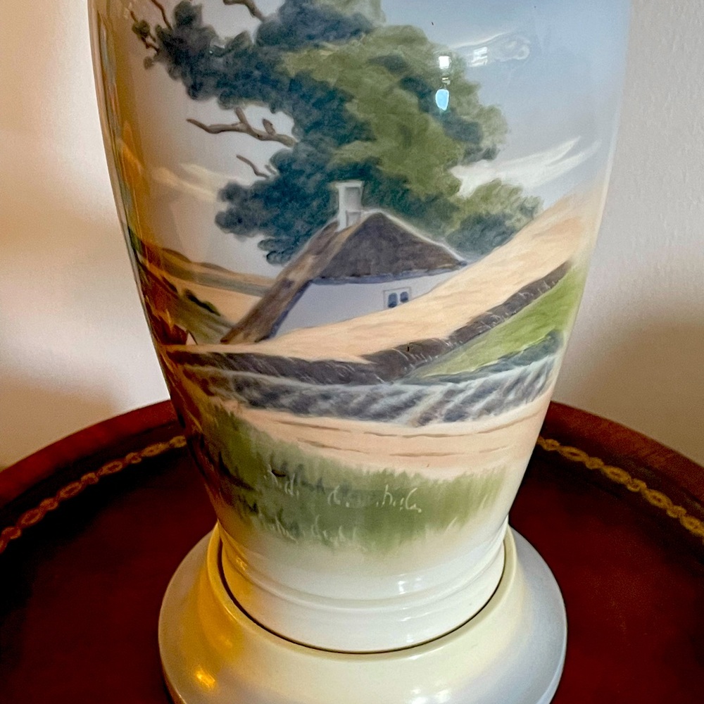 Royal Copenhagen vase made into a beautiful lamp